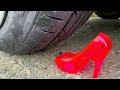 Crushing Crunchy & Soft Things by Car! EXPERIMENT Сar vs bright  Shoes