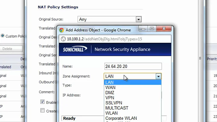 Rerouting an IP Address Using a SonicWALL