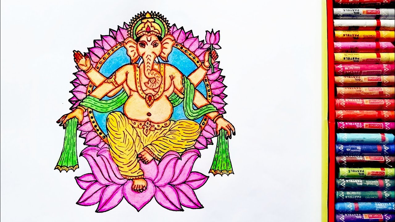 How to Draw Lord Ganesha Easily | Ganesh Ji Ki Drawing | By Drawing Art