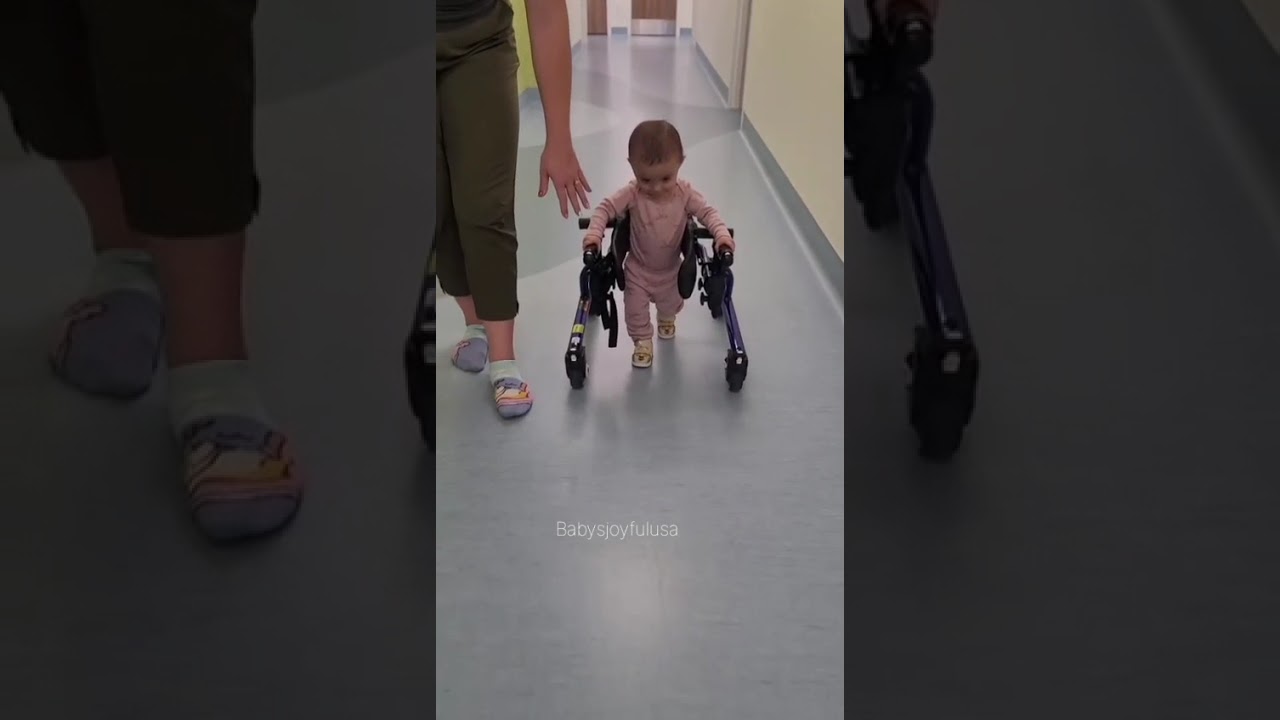 Big progress Today! She's Walking on Her Own with the Walker 💪 Babys joyful usa 👶 