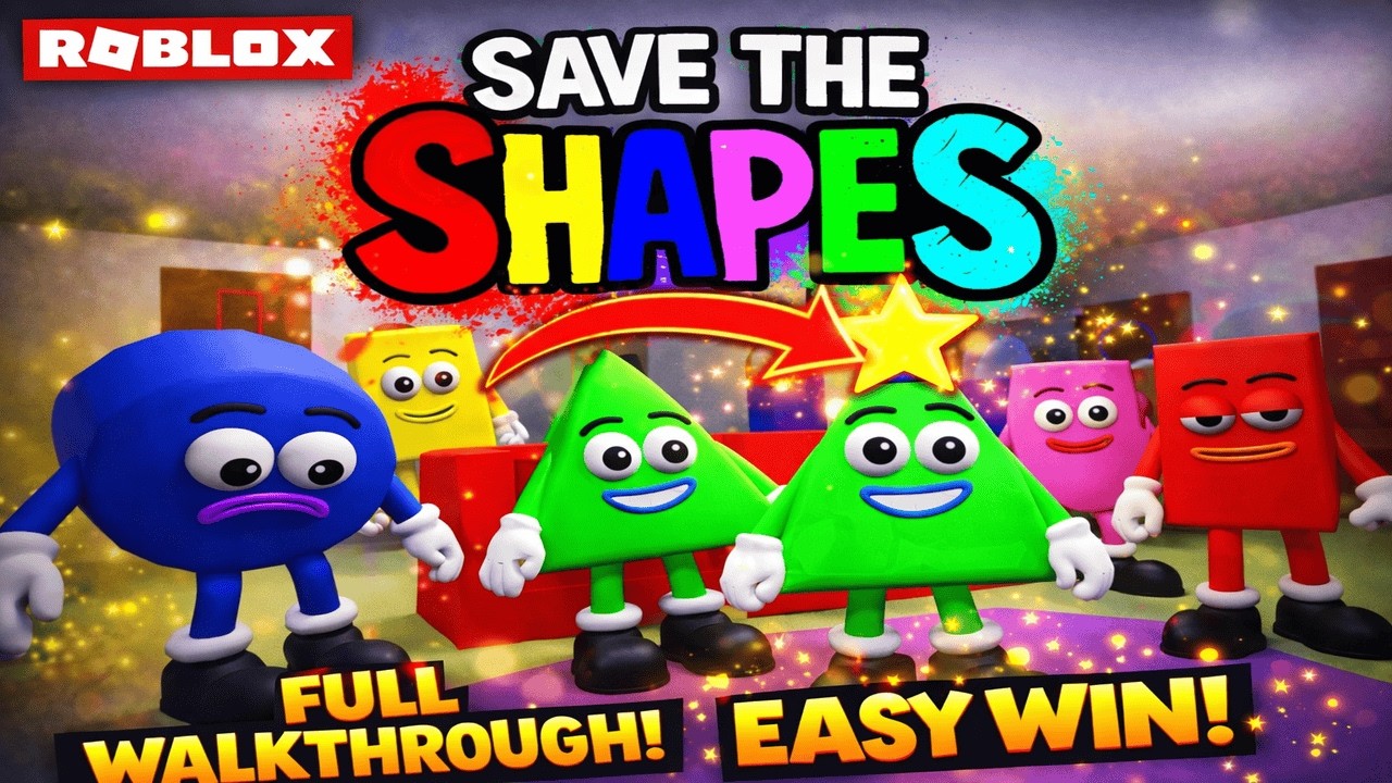 Roblox SAVE THE SHAPES - Full Walkthrough & All Levels Guide (Easy Win!) 
