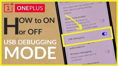 How to Enable / Disable USB DEBUGGING MODE on OnePlus Android Phone