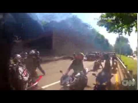 Road Warriors - Bikers rage against SUV driver in New York