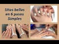 UÑAS bellas en 6 pasos simples / Cómo arreglar tus uñas