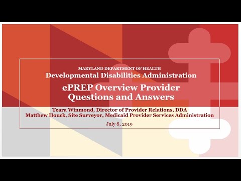 DDA Medicaid ePREP Q&A Webinar Presentation