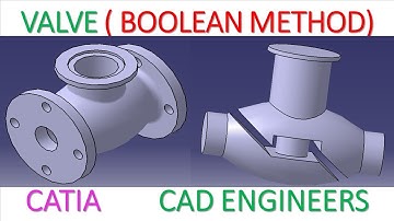 35. Valve by Boolean Operation in catia V5.