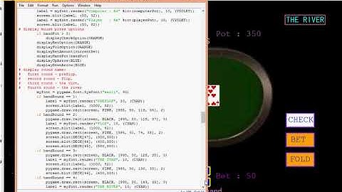 Python Pygame Poker version 3