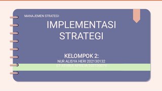 IMPLEMENTASI STRATEGI MATAKULIAH MANAJEMEN STRATEGI