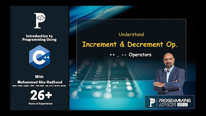 Lesson #21 - Increment Decrement Operators: ++, --