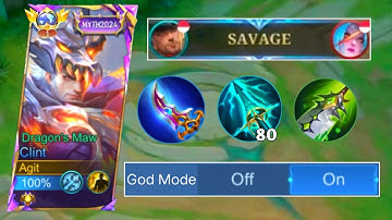 CLINT SAVAGE!! CLINT BEST BUILD & EMBLEM BROKEN DAMAGE (Must Try) - Mobile Legends