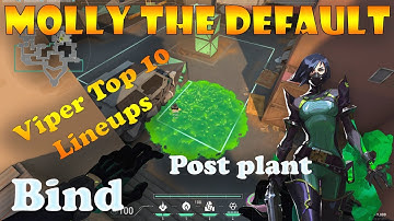 Valorant TOP 10 Viper Post Plant Molly Lineups on Bind | Viper Default Lineups Bind | Viper Guide |