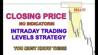 Day Trading Strategy (Using Previous Day CLOSING PRICE LEVEL!!!)