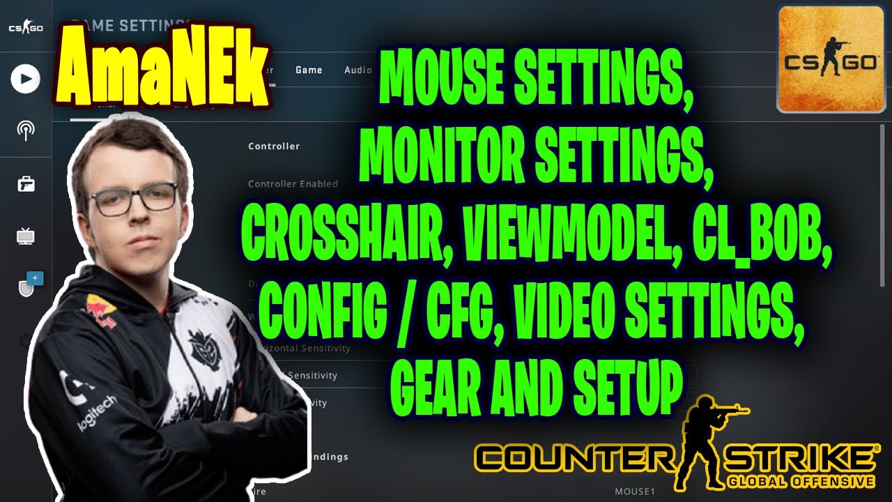 AmaNEk CSGO Settings, Monitor Settings, Crosshair, Viewmodel, Gear and ...