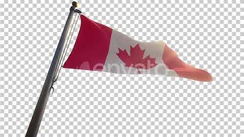 Canada Flag on a Flagpole with Alpha-Channel | Motion Graphics - Envato elements