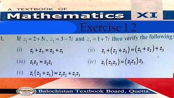 11th Math Exercise  1.2 Question 1  Complete (Balochistan Board)