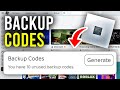 How To Get Roblox Backup Codes For 2 Step Verification - Full Guide