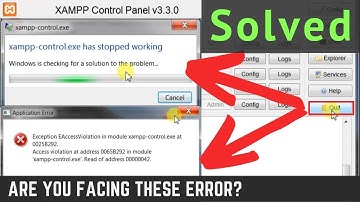Xampp has stopped working on quit / exiting application
