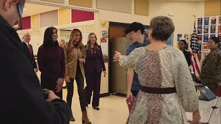 LIVE: Melania Trump, Usha Vance make early holiday visit with NC troops