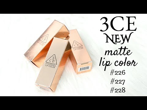 BIYW Review Chapter: #110 3CE NEW MATTE LIP COLOR SWATCH & REVIEW