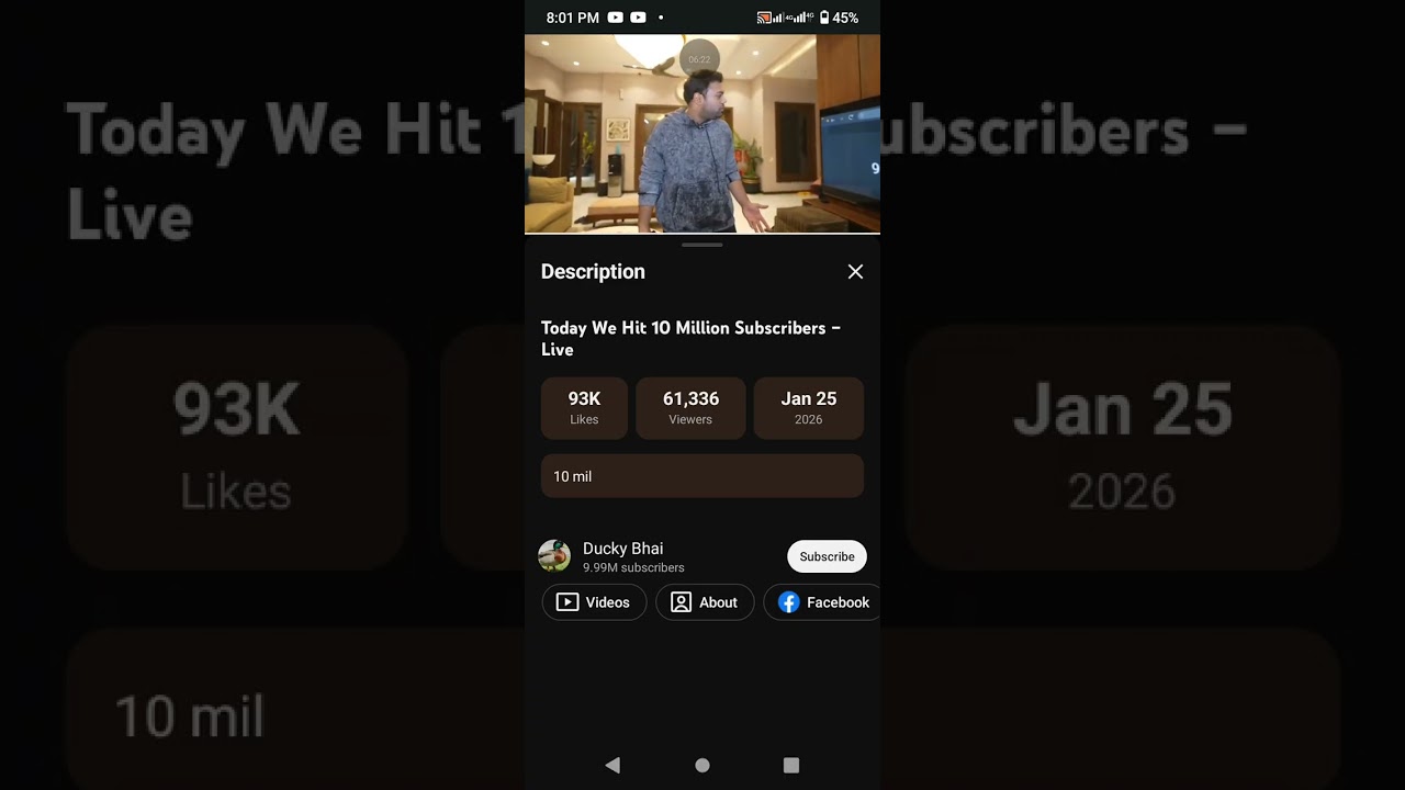 Ducky bhi  🦆 hit 10 million subscribers 