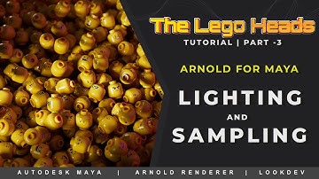 Realistic  lighting in Arnold render and maya 2025 | Lego heads - part 3
