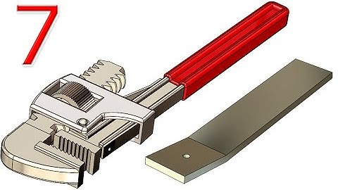 7- Project 17 |Pipe Wrench 2| SolidWorks Tutorial : spring 2