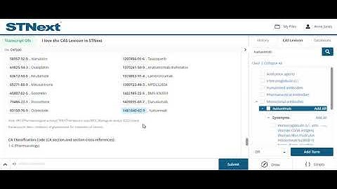 The CAS Lexicon on STNext