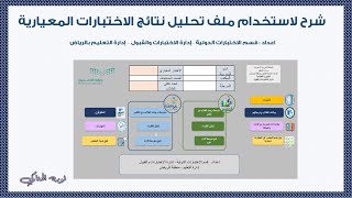 شرح ملف تحليل الاختبارات المعيارية ادارة تعليم الرياض