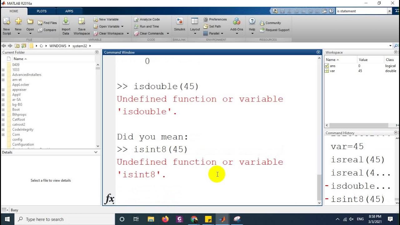 Is Statement with MATLAB شرح بالعربي - YouTube