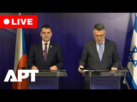 LIVE NOW | Israeli FM Gideon Sa'ar and Czech FM Petr Macinka Address Media | APT