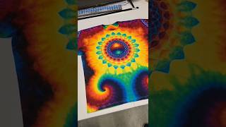 Tiedye Process and reveal #tiedyeprocess #tiedyemandala #pleatedspiral