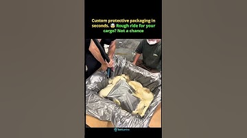 Ever wonder how fragile cargo is packed safely? 🤔 Watch it mold perfectly. #packingasmr