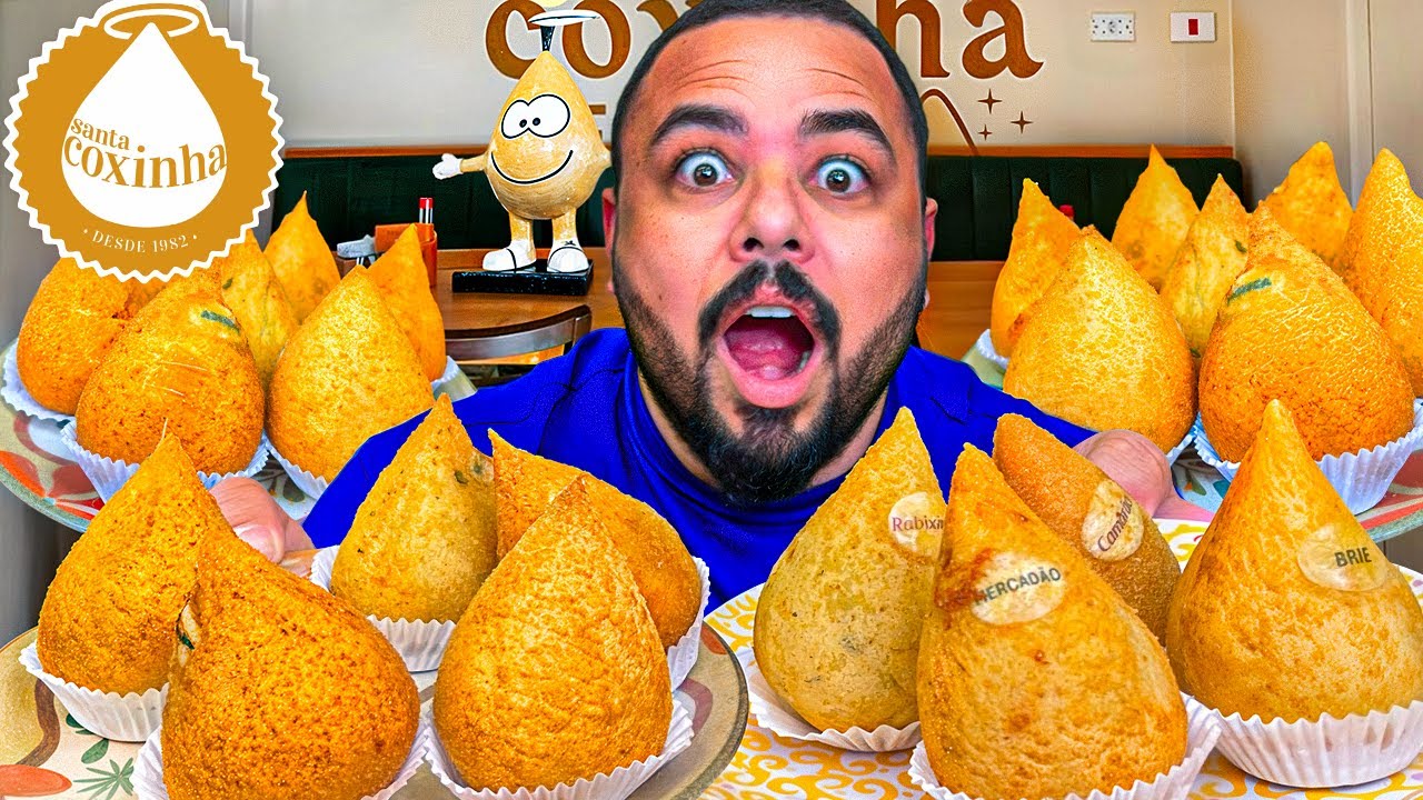 PROVEI 10 COXINHAS BIZARRAS  *A de dragão queimou minha língua🔥