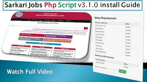 Sarkari Jobs Php Latest Script v3.1.0 Install Step by Step 2024