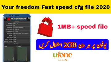 Ufone new Your freedom fast speed file 2020|| 1Mb+ fast speed | by Nasir Bhai