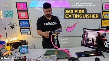 360° Rotating Fire Protection System | 360 Fire Extinguisher System project