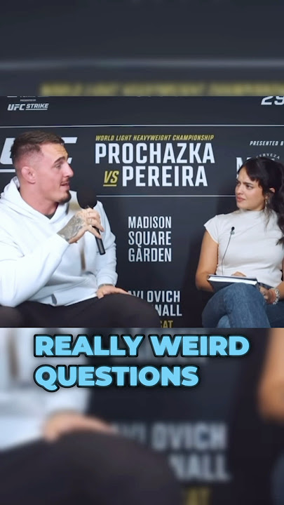 An INSANE Question from Tom Aspinall to Nina Drama 😅😂 #ufc