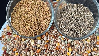 The most important product . Fenugreek seeds and hemp. Every pigeon fancier must have.
