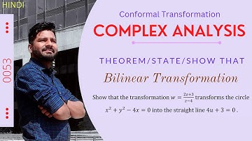 Show the Transformation 𝑤=(2𝑧+3)/(𝑧-4) transform the circle 𝑥²+𝑦²-4𝑥=0 into the straight line 4𝑢+3=0
