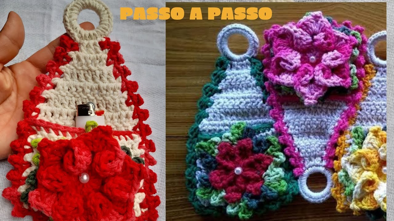 Porta isqueiro em crochê muito fácil PASSO A PASSO