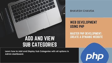 Project Part - 5 How to Add and Display Sub Categories in Your PHP Project