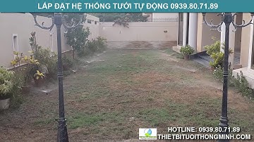 Dự án thi công lắp đặt hệ thống tưới phun mưa cỏ tự động sân vườn biệt thự tại tphcm