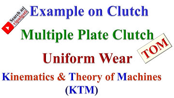 Multiple plate Clutch Example, 2, Problem on Multi plate clutch #KTM #TOM #clutch #Friction