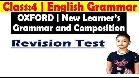 Class4, English Grammar, Oxford New Learner