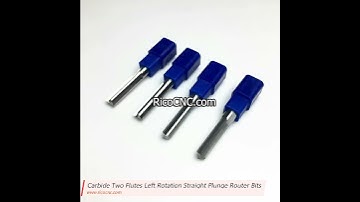 Carbide Two Flutes Left Rotation Straight Plunge Router Bits