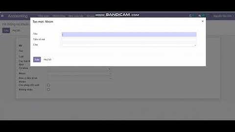 Hướng dẫn mô đun Kế toán - Tạo Tài khoản kế toán - Phần mềm ERP odoo