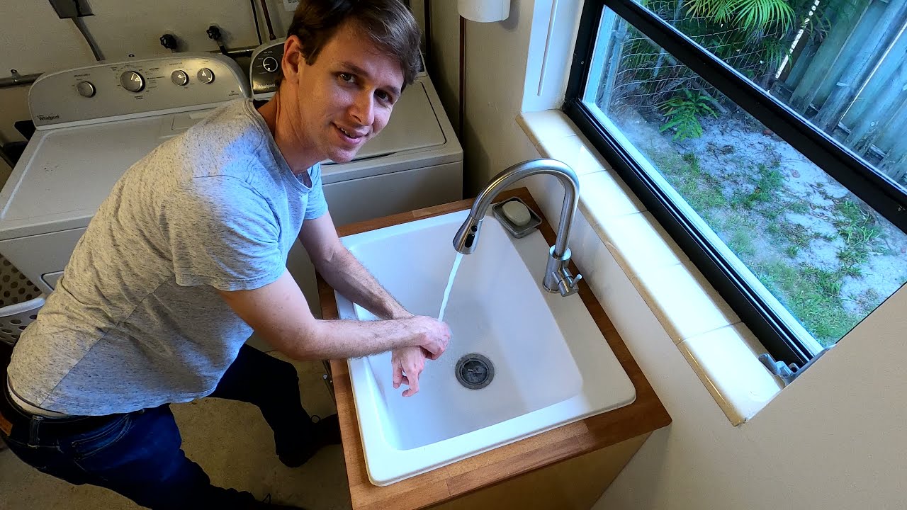 How to Hide Your Utility Sink: Faux Cabinet Tutorial - Within the