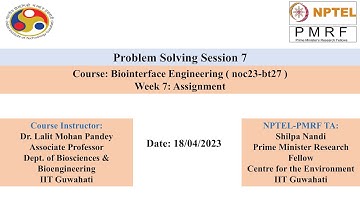 Biointerface Engineering (noc23-bt27) - Problem Solving Session 7