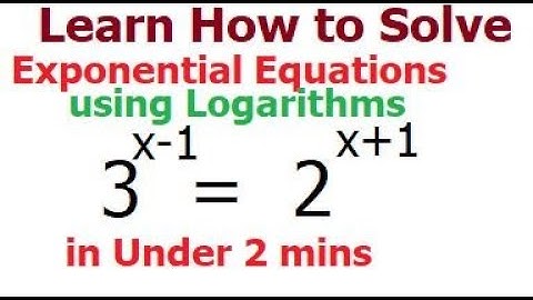 How to Solve Exponential Equations using Logarithms   No Common Base Present in Under 2 mins