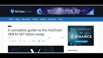 How to Swap VeChain (VEN) Tokens for VET Tokens Using VeChainThor Wallet App